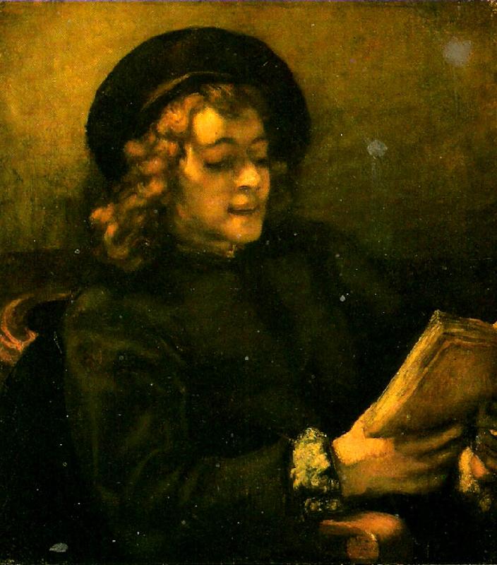 Rembrandt van rijn portratt av titus oil painting image